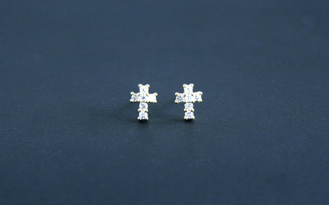 Mini Cross Stud Earrings